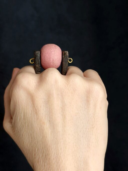 Pink & Black Spin Ring - Size 9.5 - Image 3