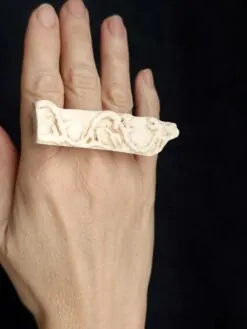 Vegan Ivory Sculptured Ring - Size 8