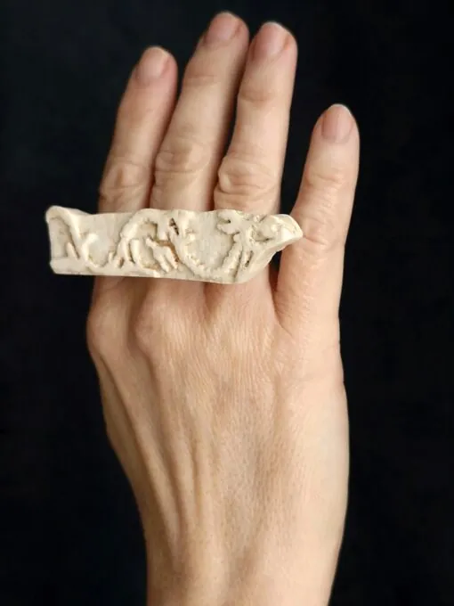 Vegan Ivory Sculptured Ring - Size 8 - Image 4