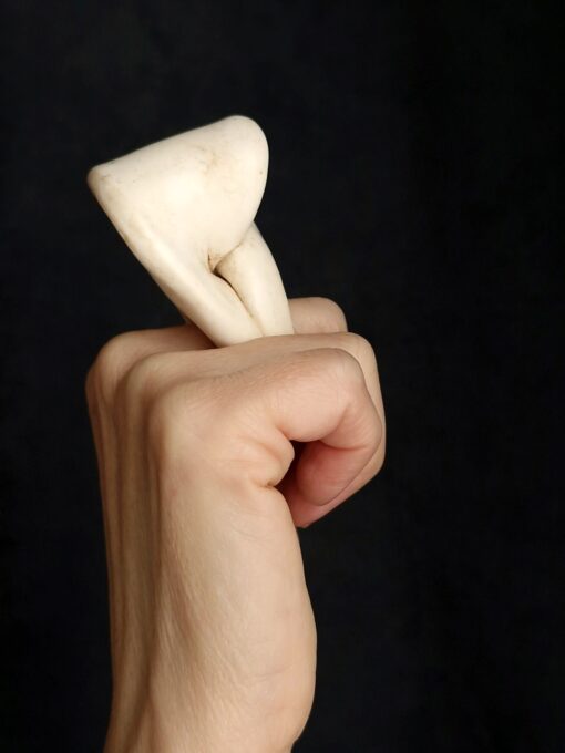 Vegan Ivory Sculptured Ring - Size 8 - Image 4