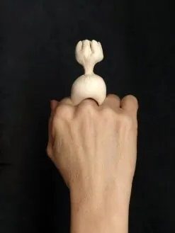 Alternative view of Vegan Ivory Sculptured Ring - Size 9