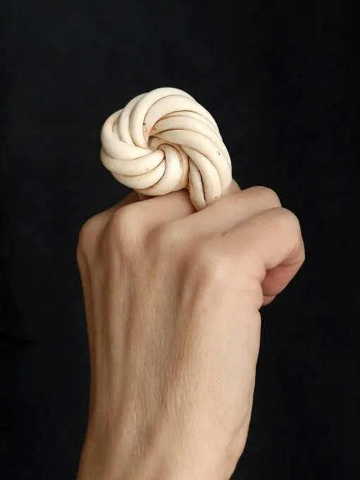 Vegan Ivory Sculptured Ring - Size 9.5