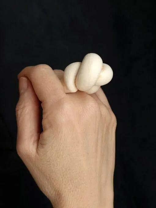Vegan Ivory Sculptured Ring - Size 8.5 - Image 2