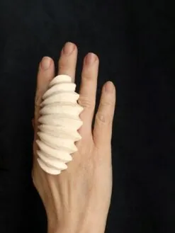 Vegan Ivory Sculptured Ring - Size 8.5