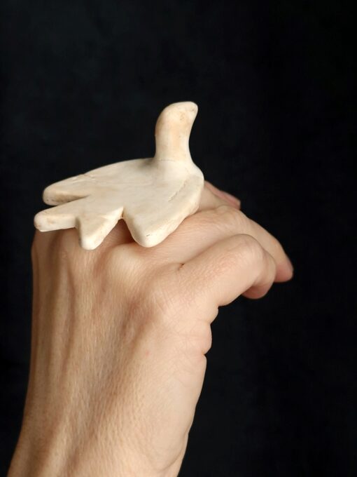 Vegan Ivory Sculptured Ring - Size 8