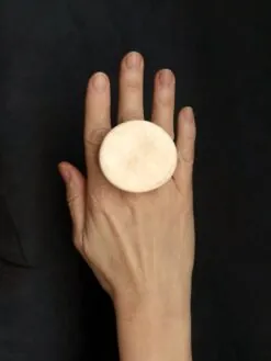 Alternative view of Vegan Ivory Sculptured Ring - Size 7.5