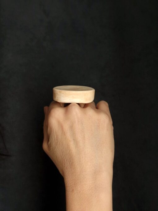 Vegan Ivory Sculptured Ring - Size 7.5 - Image 4