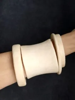 Vegan Ivory Bangle Set (Set of 4) - Size L