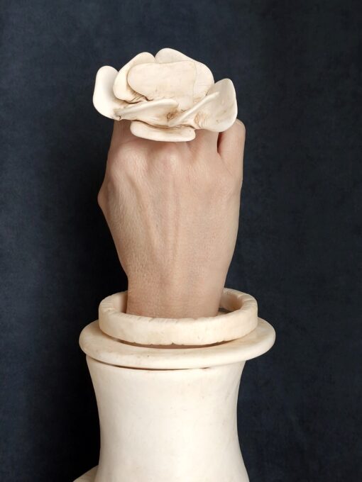 Vegan Ivory Bangle Set (Set of 4) - Size L - Image 3