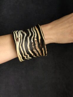 Zebra Pattern Bangle - Size L