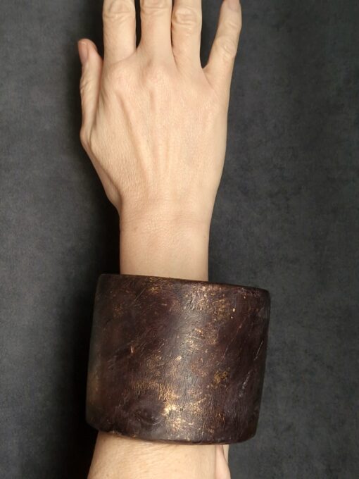 Brown with Gold Sheen Bangle - Size L - Image 4
