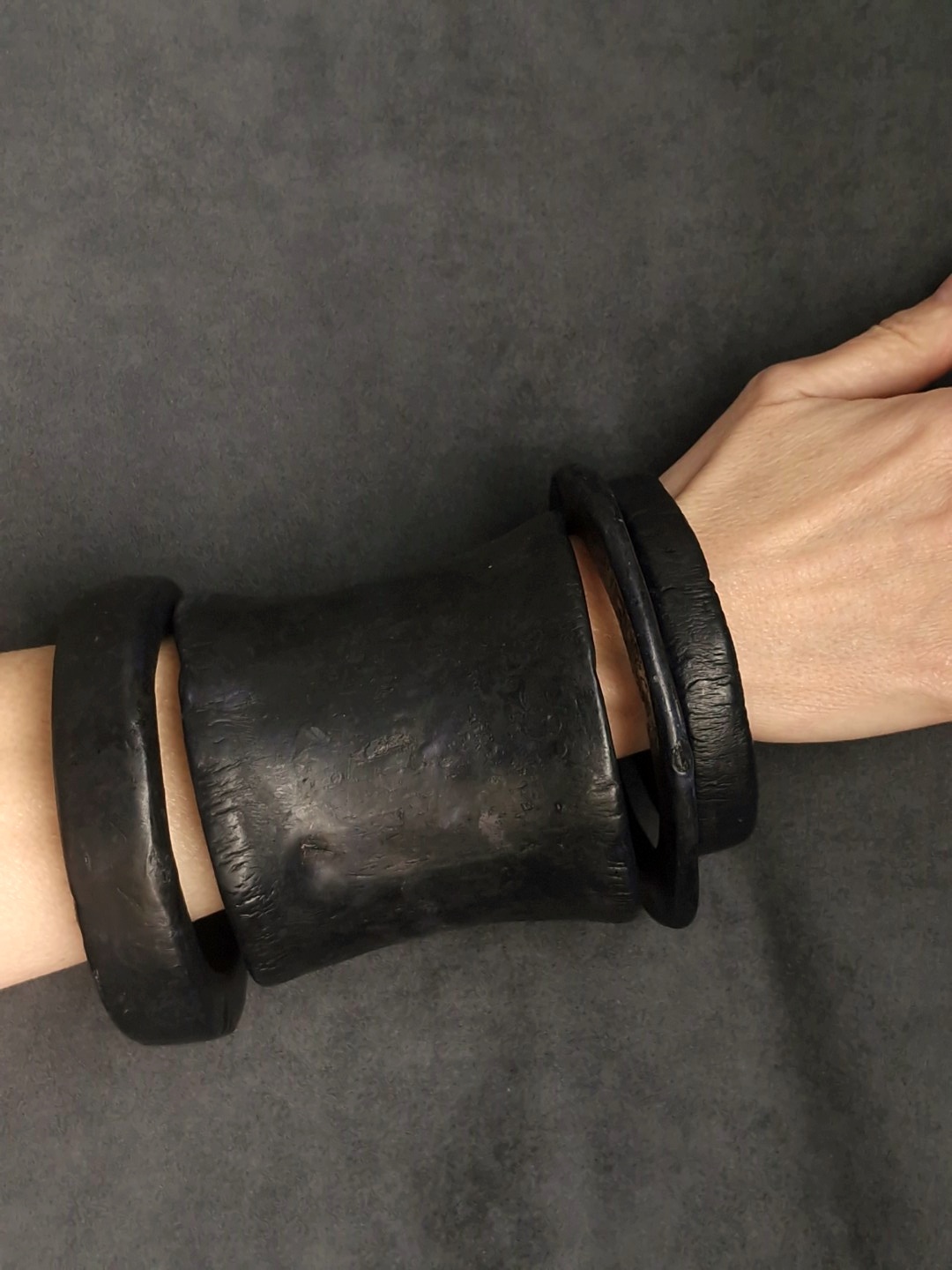 Black Bangle Set (Set of 4) - Size XL