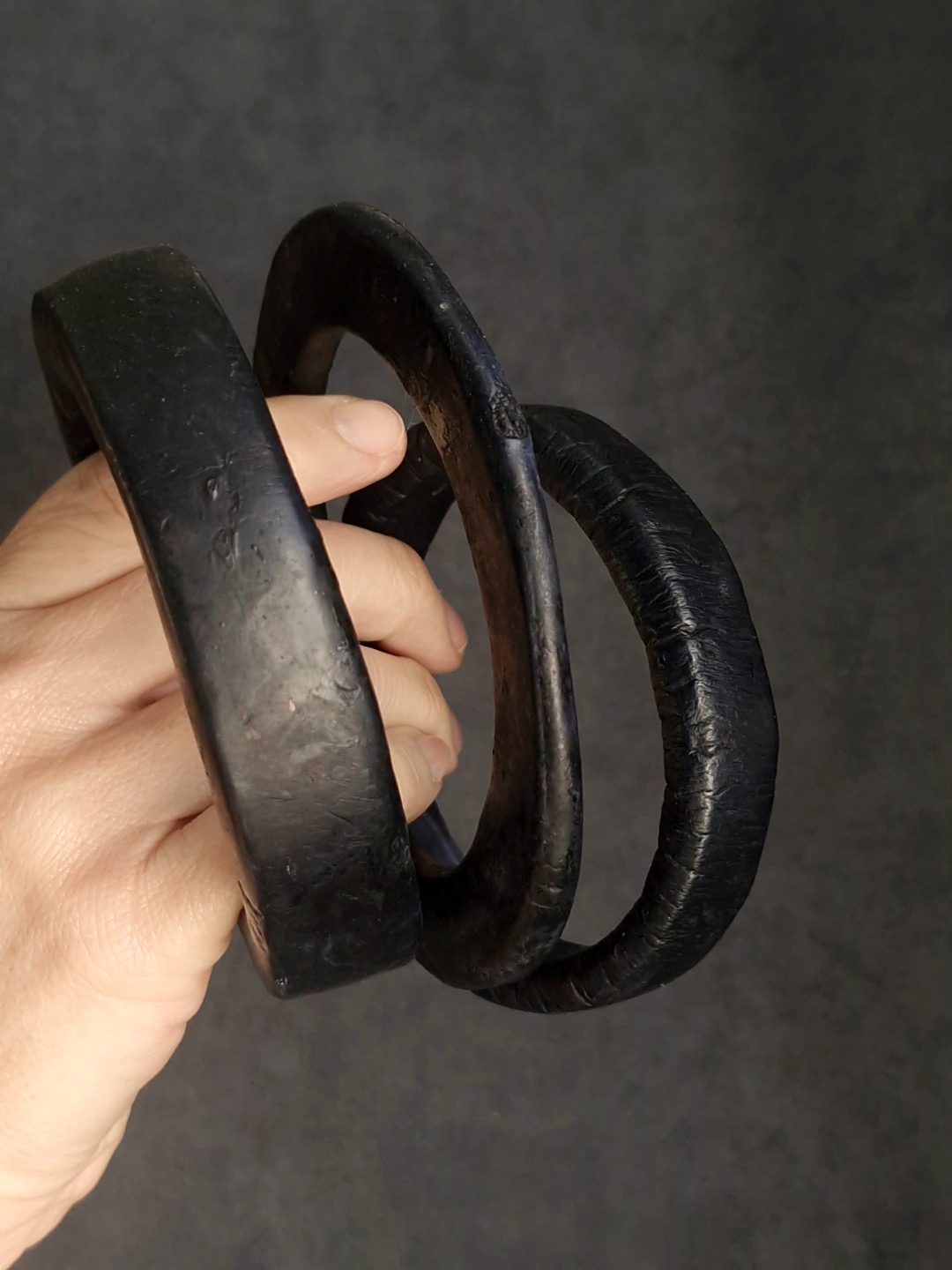 Black Bangle Set (Set of 4) - Size XL - Image 3