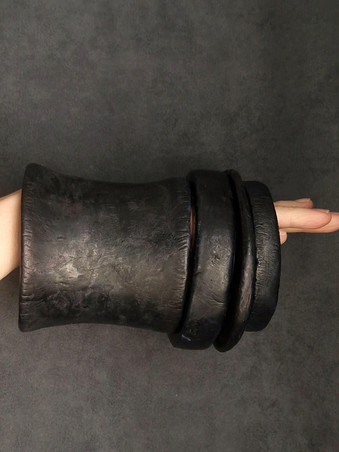 Black Bangle Set (Set of 4) - Size XL - Image 5