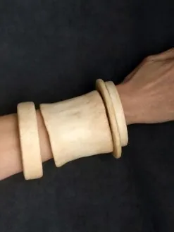 Vegan Ivory Bangle Set (Set of 4) - Size M - L