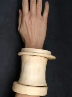 Alternative view of Vegan Ivory Bangle Set (Set of 4) - Size M - L