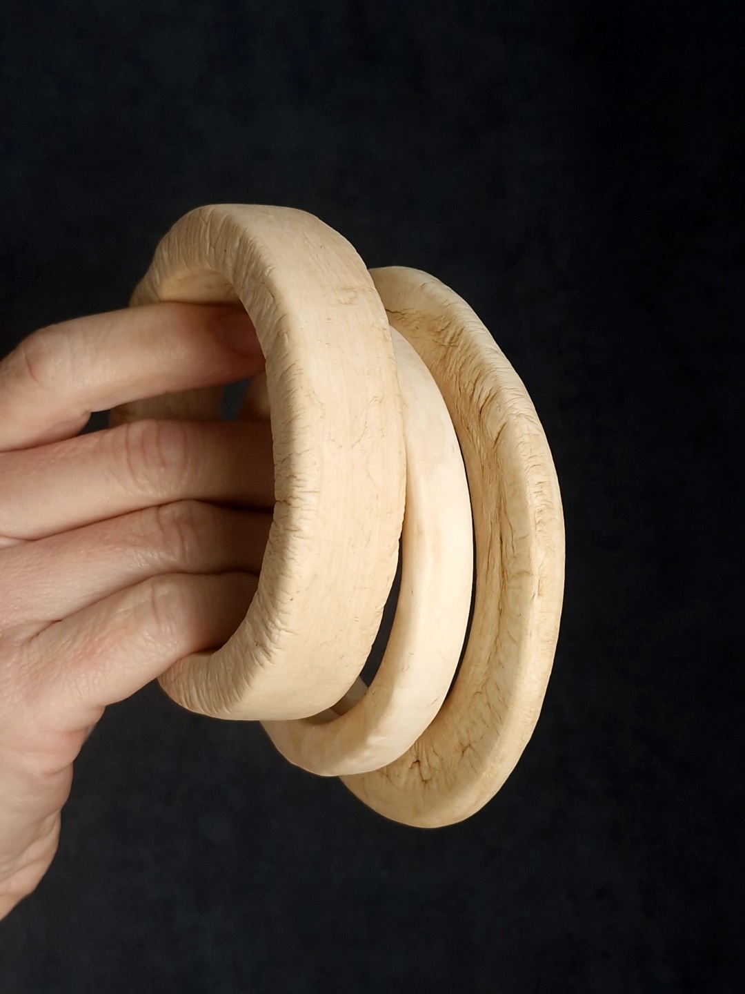 Vegan Ivory Bangle Set (Set of 4) - Size M - L - Image 3