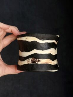 Alternative view of Vegan Ivory, Black & Red Bangle Set (Set of 5) - Size XL