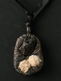 Obsidian & Desert Rose Necklace (Adjustable Length)
