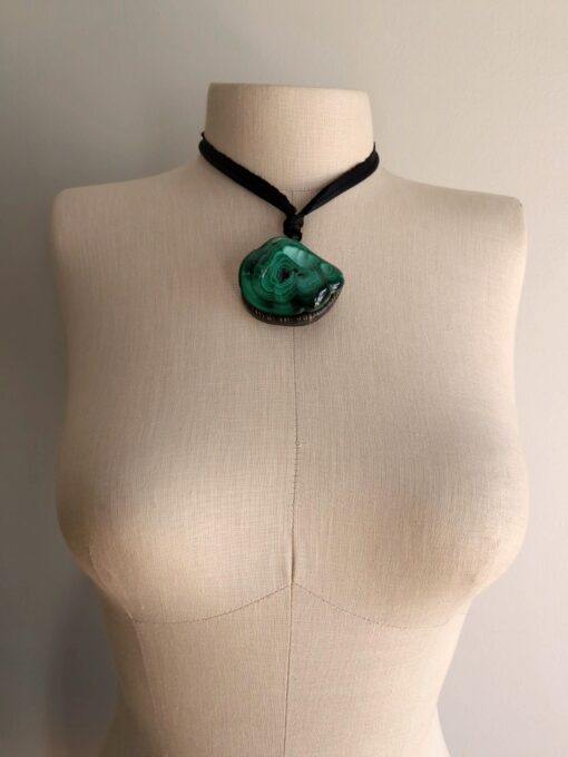 Malachite Stone Necklace (Adjustable Length) - Image 3