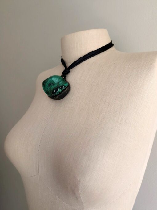 Malachite Stone Necklace (Adjustable Length) - Image 4