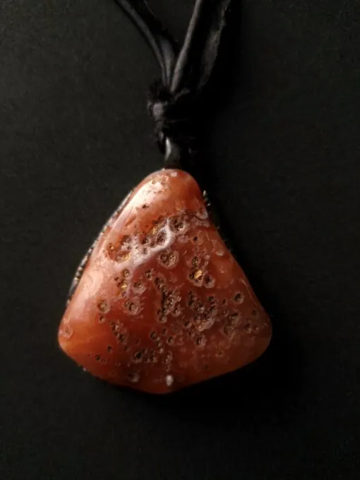 Carnelian Stone Necklace (Adjustable Length)