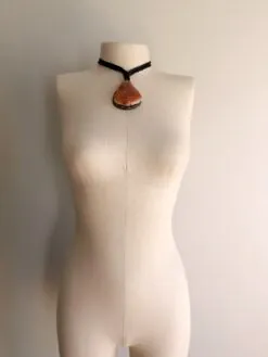 Alternative view of Carnelian Stone Necklace (Adjustable Length)