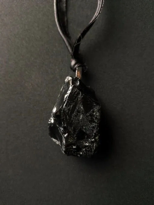 Black Obsidian Necklace (Adjustable Length)