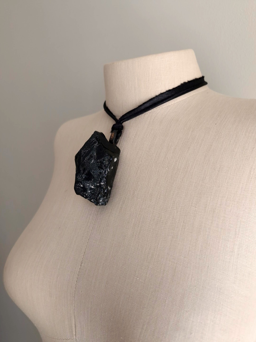 Black Obsidian Necklace (Adjustable Length) - Image 4