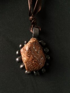 Alternative view of Red & White Brecciated Jasper Necklace (Adjustable Length)
