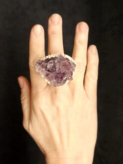 Alternative view of Amethyst Crystal Ring - Size 9.5