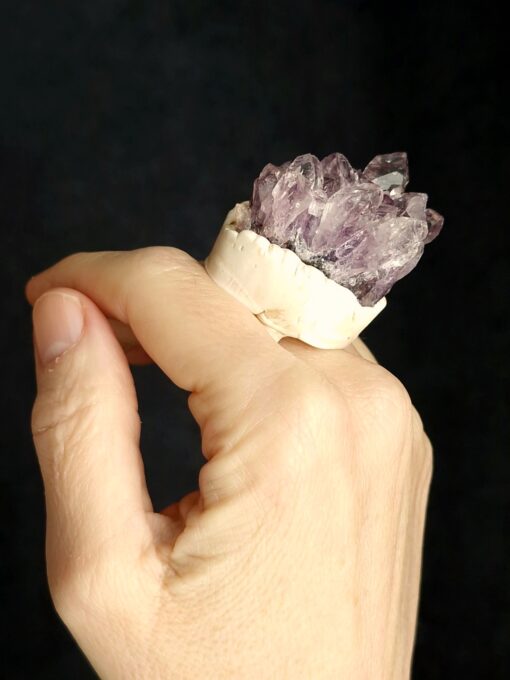 Amethyst Crystal Ring - Size 9.5