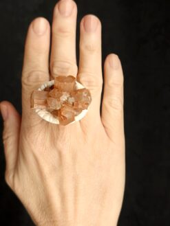 Alternative view of Aragonite Ring - Size 7.5