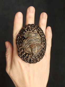 Alternative view of Trilobite Fossil Ring - Size 8.5