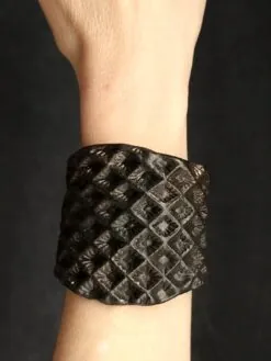 Black with Gold Sheen Baroque Cuff - Size S - M
