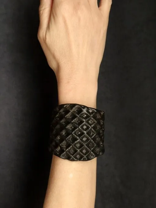 Black with Gold Sheen Baroque Cuff - Size S - M - Image 2