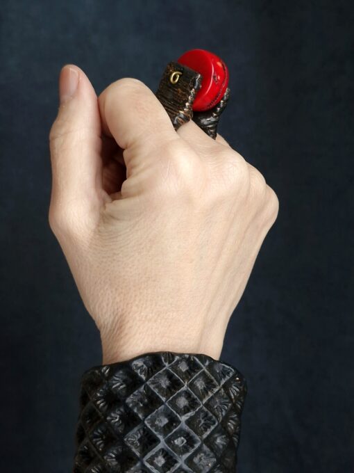 Black with Gold Sheen Baroque Cuff - Size S - M - Image 4