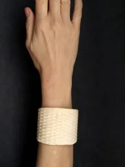 Alternative view of Vegan Ivory Baroque Cuff - Size M