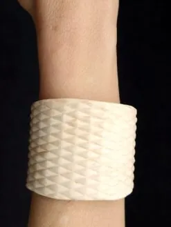 Vegan Ivory Baroque Cuff - Size M