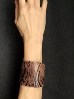 Alternative view of Vegan Ivory & Black Flat Cuff - Size M