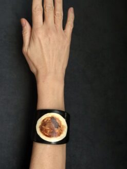 Alternative view of Vegan Ivory & Black Flat Cuff - Size M