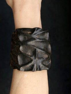 Black with Gold Sheen Baroque Cuff - Size M