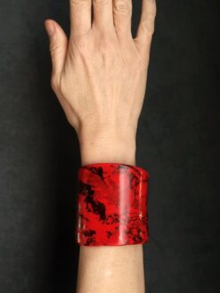 Alternative view of Red & Black Flat Cuff - Size M