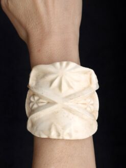 Vegan Ivory Baroque Cuff - Size M