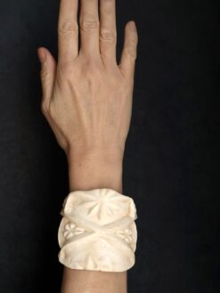 Alternative view of Vegan Ivory Baroque Cuff - Size M