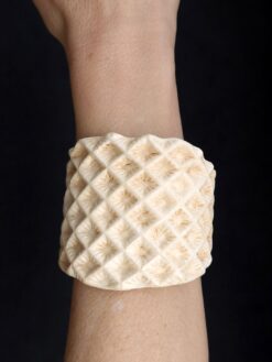 Vegan Ivory Baroque Cuff - Size S - M