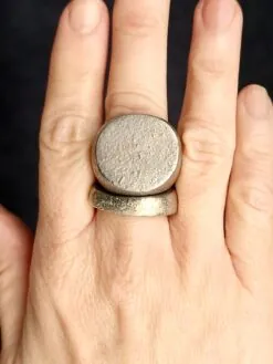 Alternative view of White Bronze Plated Alloy Rings (Set of 2) - Size 6.5