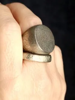 White Bronze Plated Alloy Rings (Set of 2) - Size 6.5