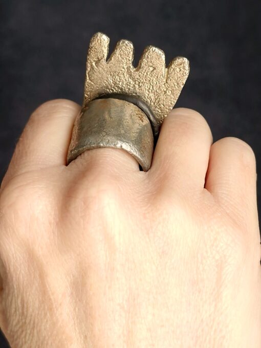 White Bronze Plated Alloy Rings (Set of 4) - Size 9.5 - Image 3