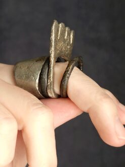 White Bronze Plated Alloy Rings (Set of 4) - Size 9.5